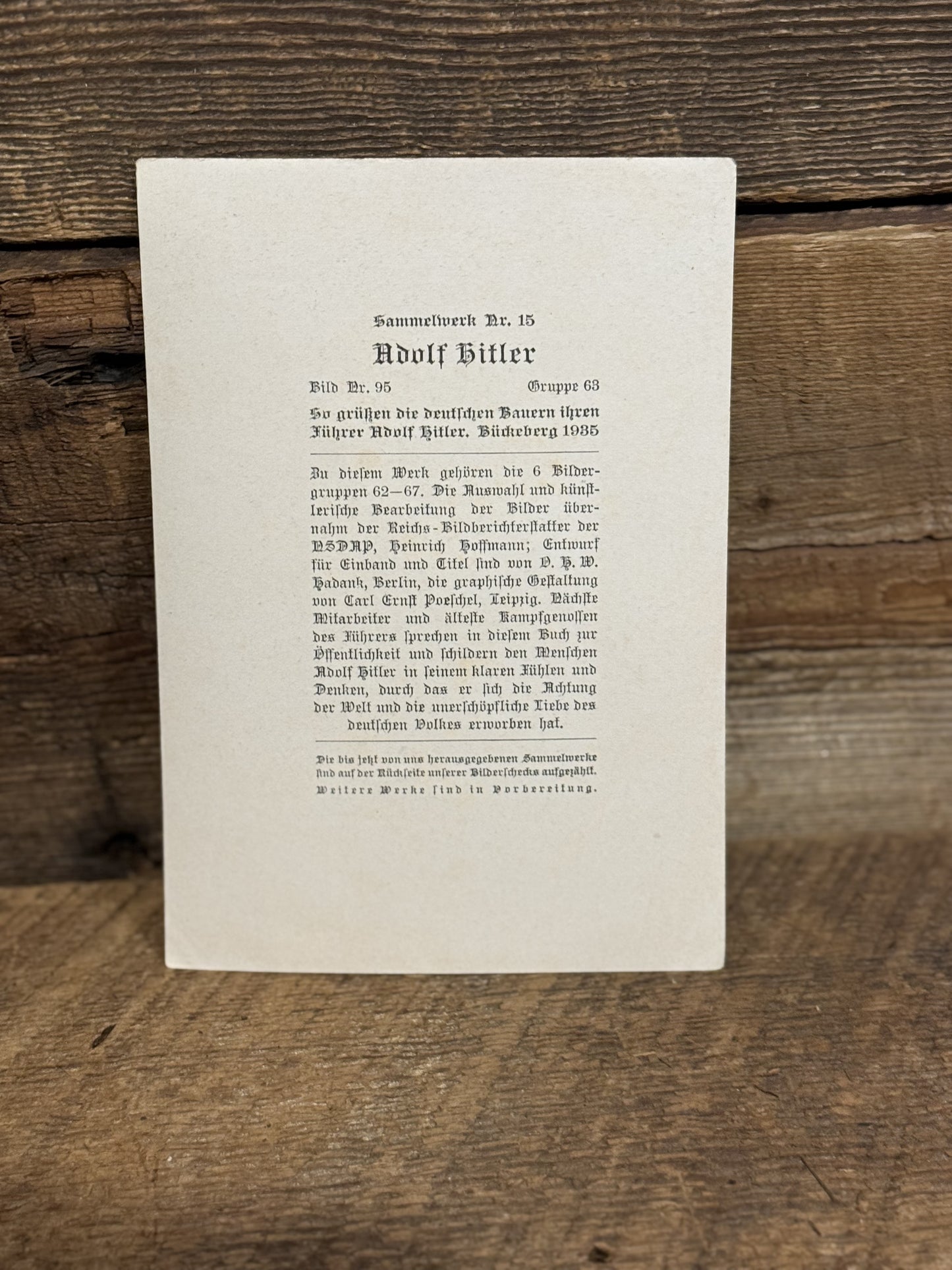 German WWII Original Propaganda Card