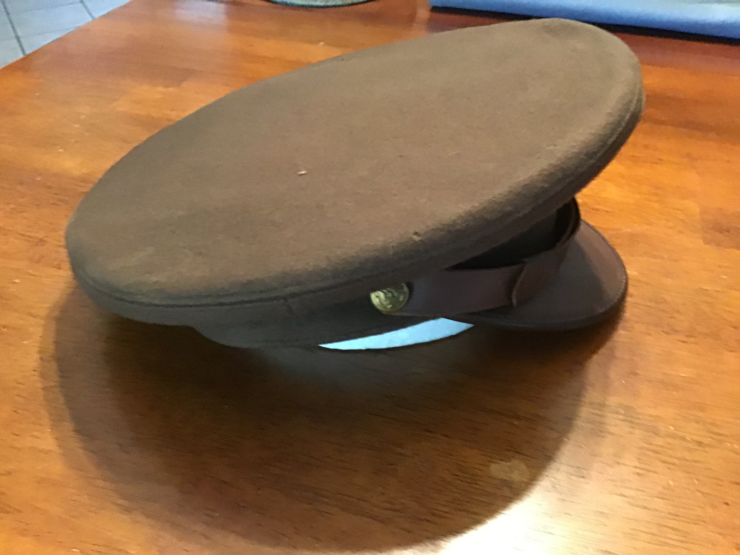 Vintage U.S. Army Service Dress Visor Cap Wool Uniform Hat Eagle Badge