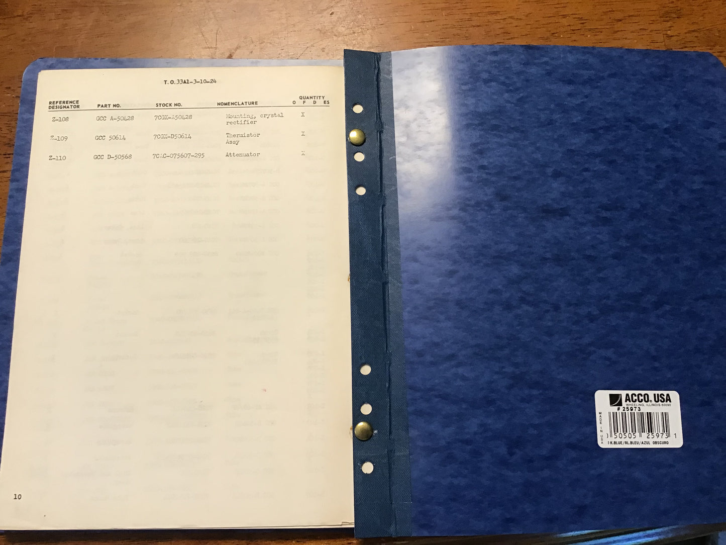 Vintage 1955 USAF AN/UPM-10 Radar Test Set Instruction Book & Parts List Manual