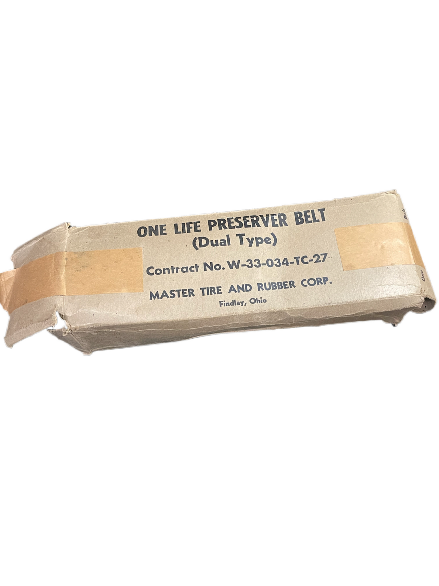 WWII U.S. Army Air Forces Type B-4 Life Preserver Belt (Dual Type) with Original Packaging