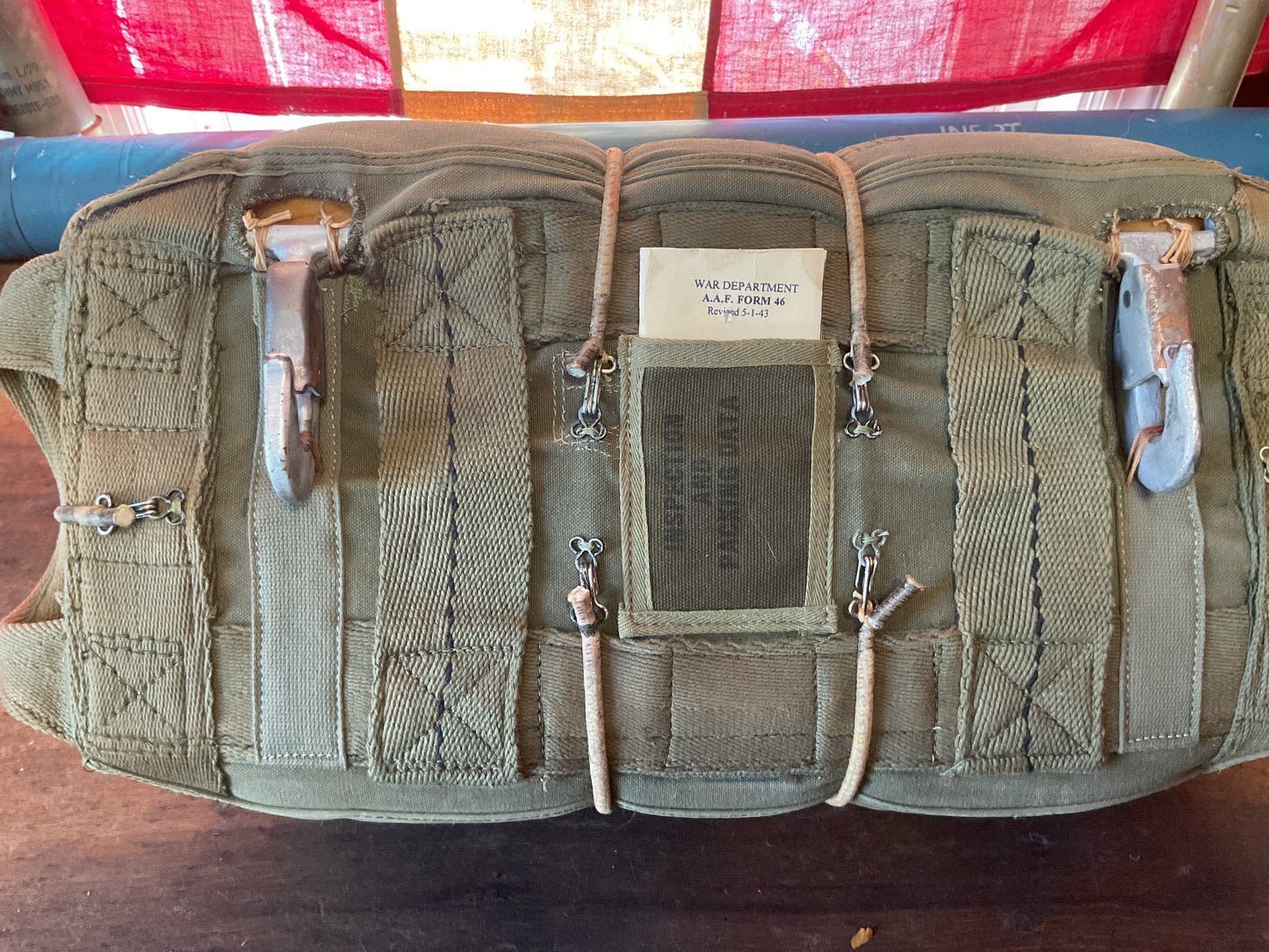 Original WW2 T-5 Back-up parachute