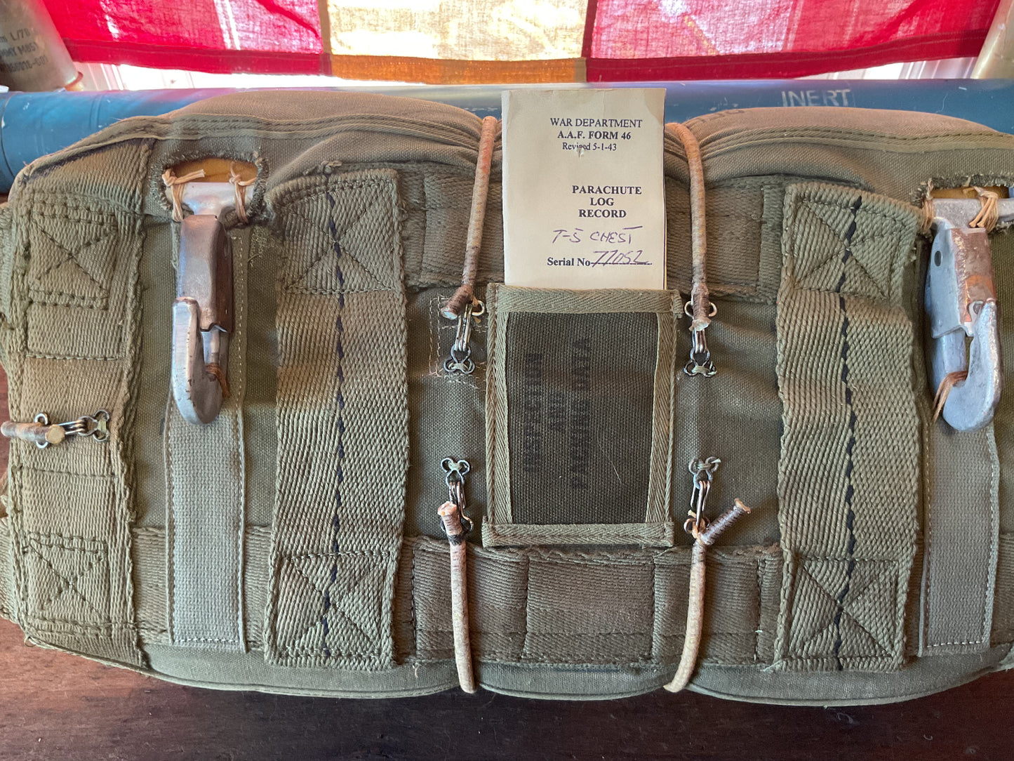 Original WW2 T-5 Back-up parachute