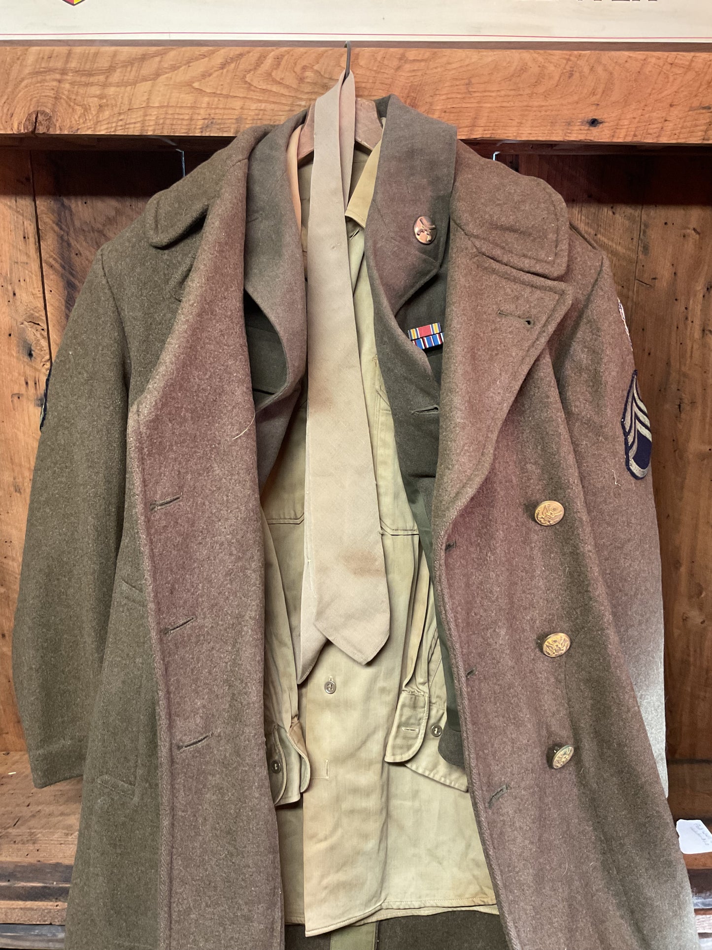 Original WW2 Shirt with Tie, Jacket, and Coat