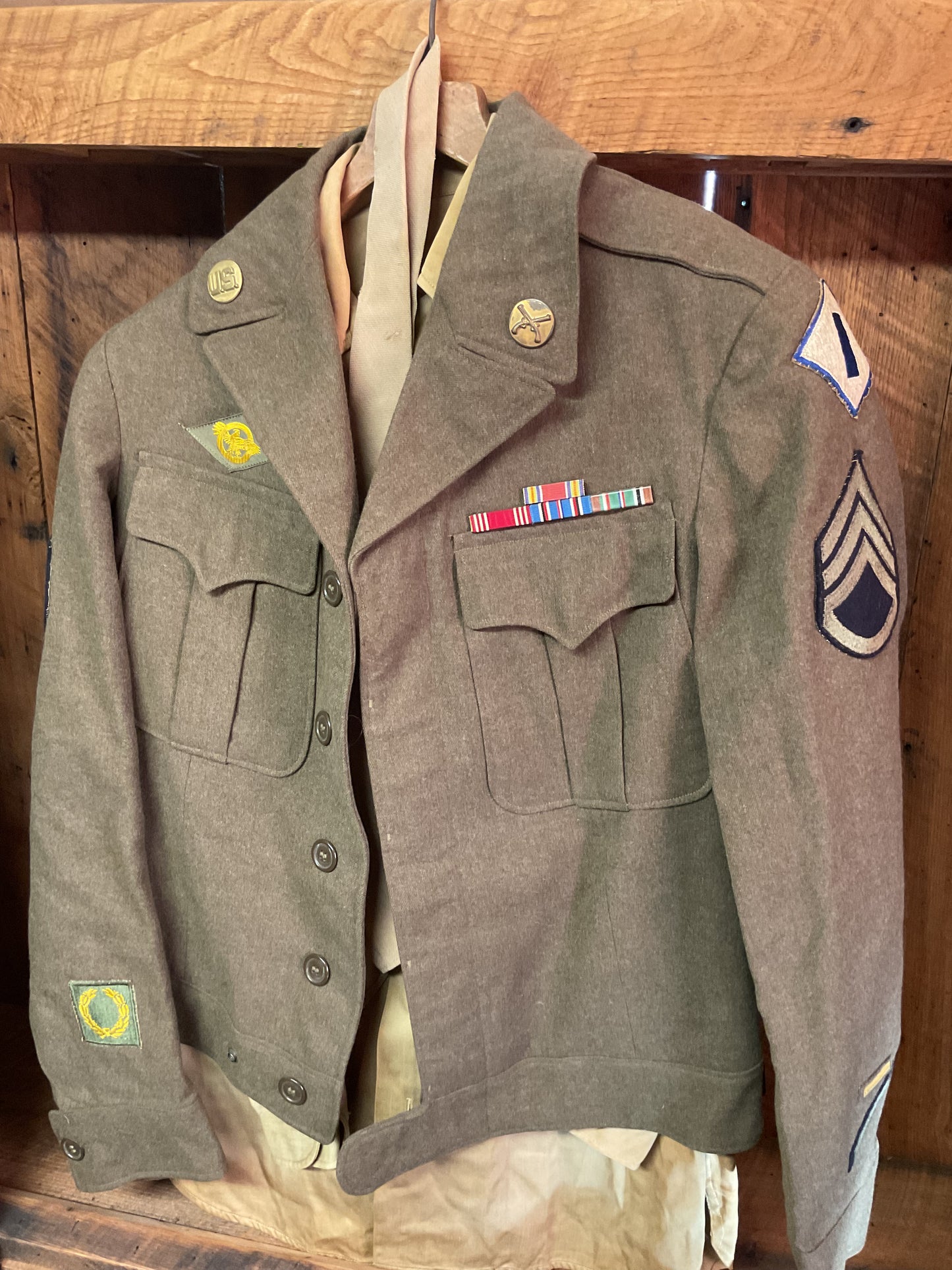 Original WW2 Shirt with Tie, Jacket, and Coat