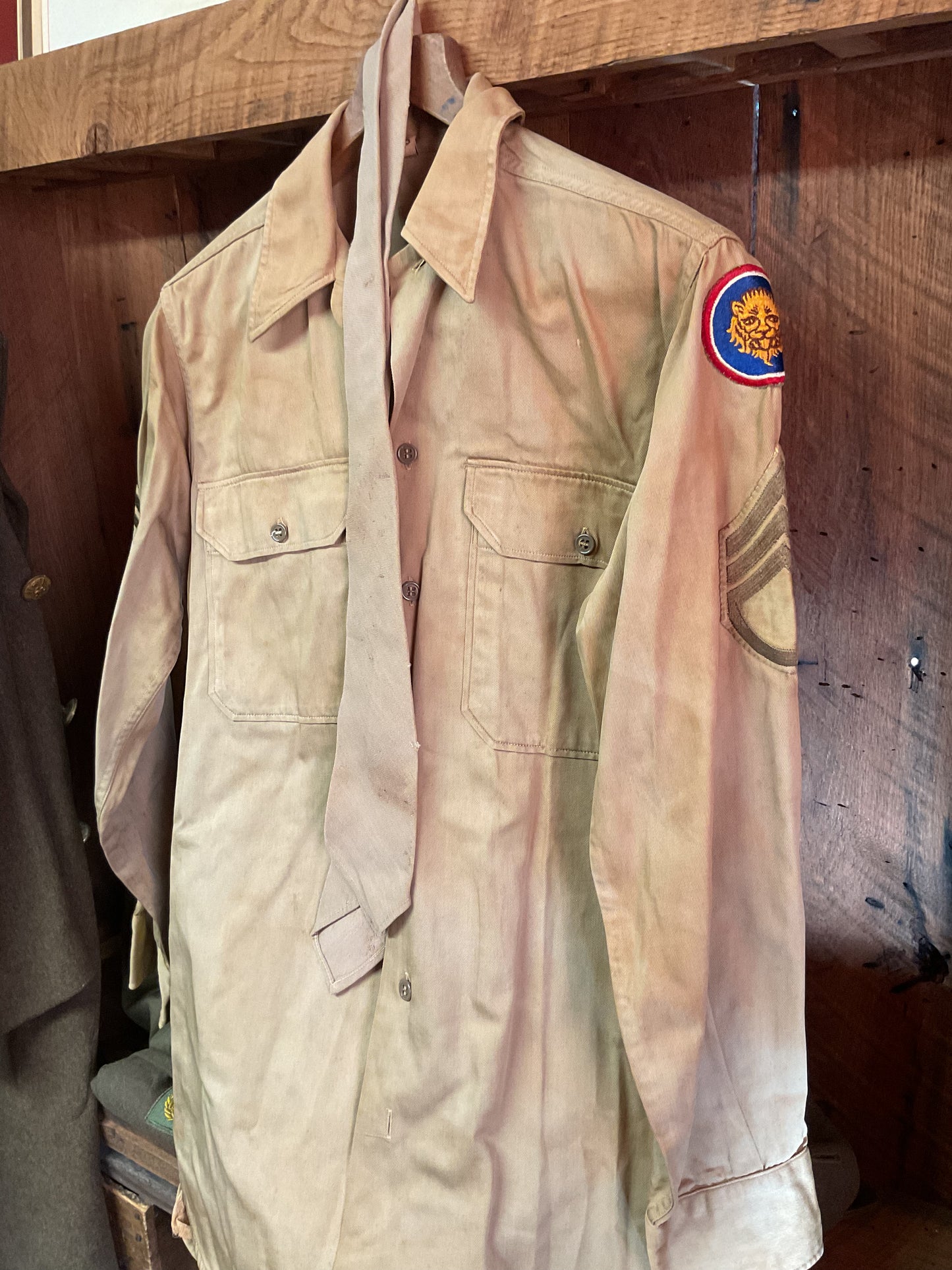Original WW2 Shirt with Tie, Jacket, and Coat