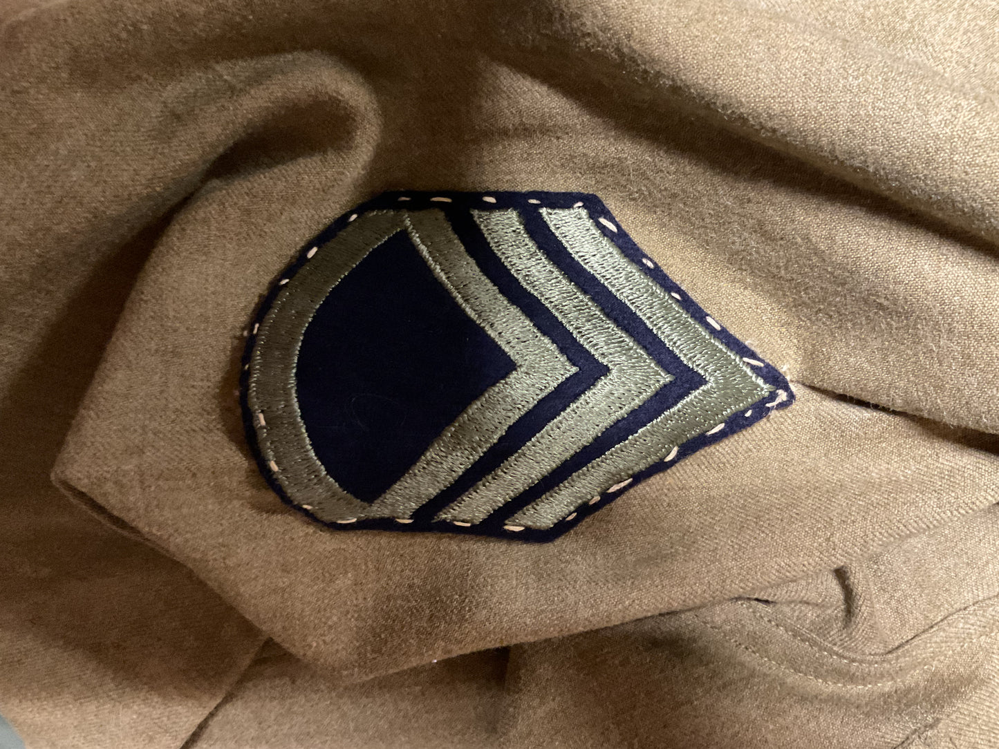 WWII EM Wool Shirt w/ gas flap and insignia