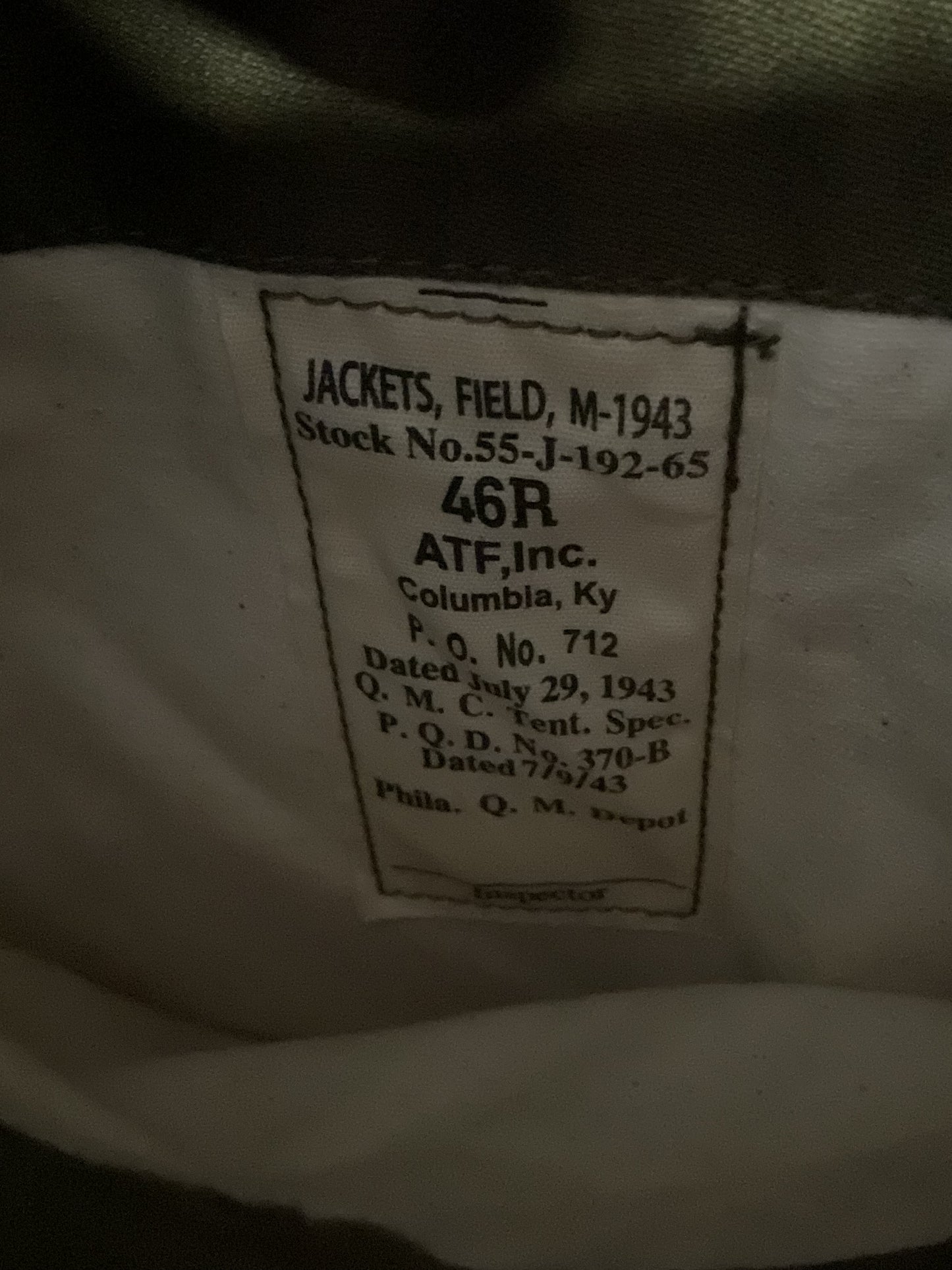 Repro M43 Jacket missing buttons