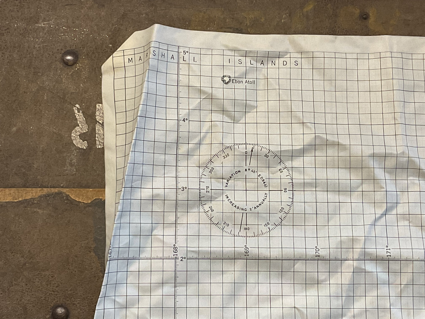 WWII Pilot’s Escape Map of the Marshall Islands
