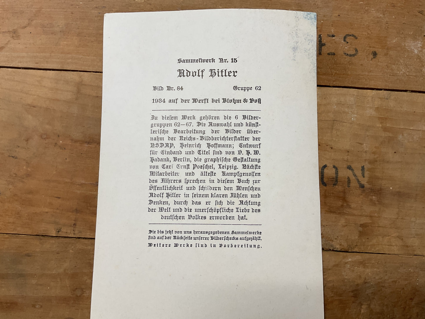 German propaganda card