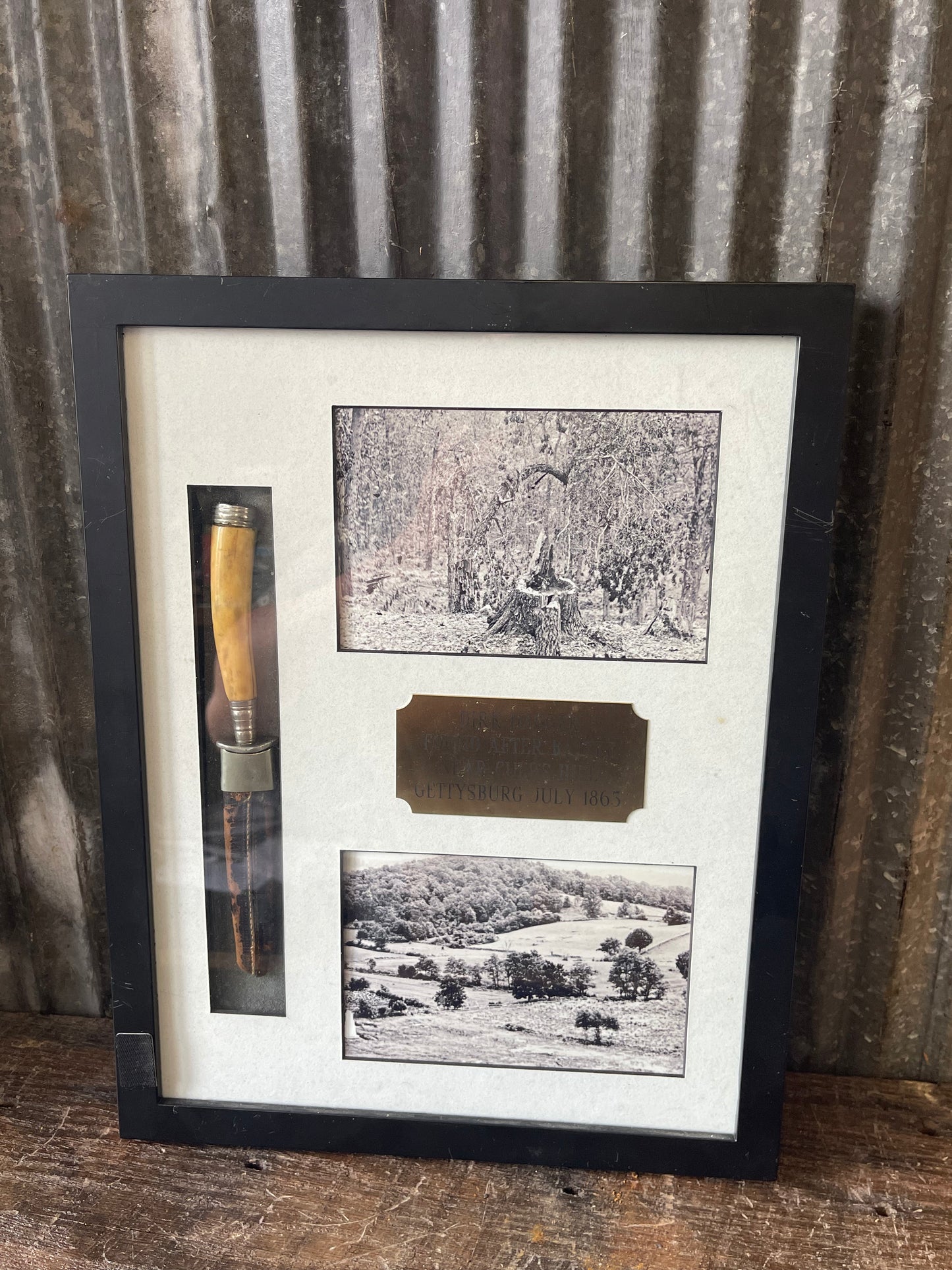 Civil War Era Dirk Dagger Display – Attributed Gettysburg Culp’s Hill Battlefield Find