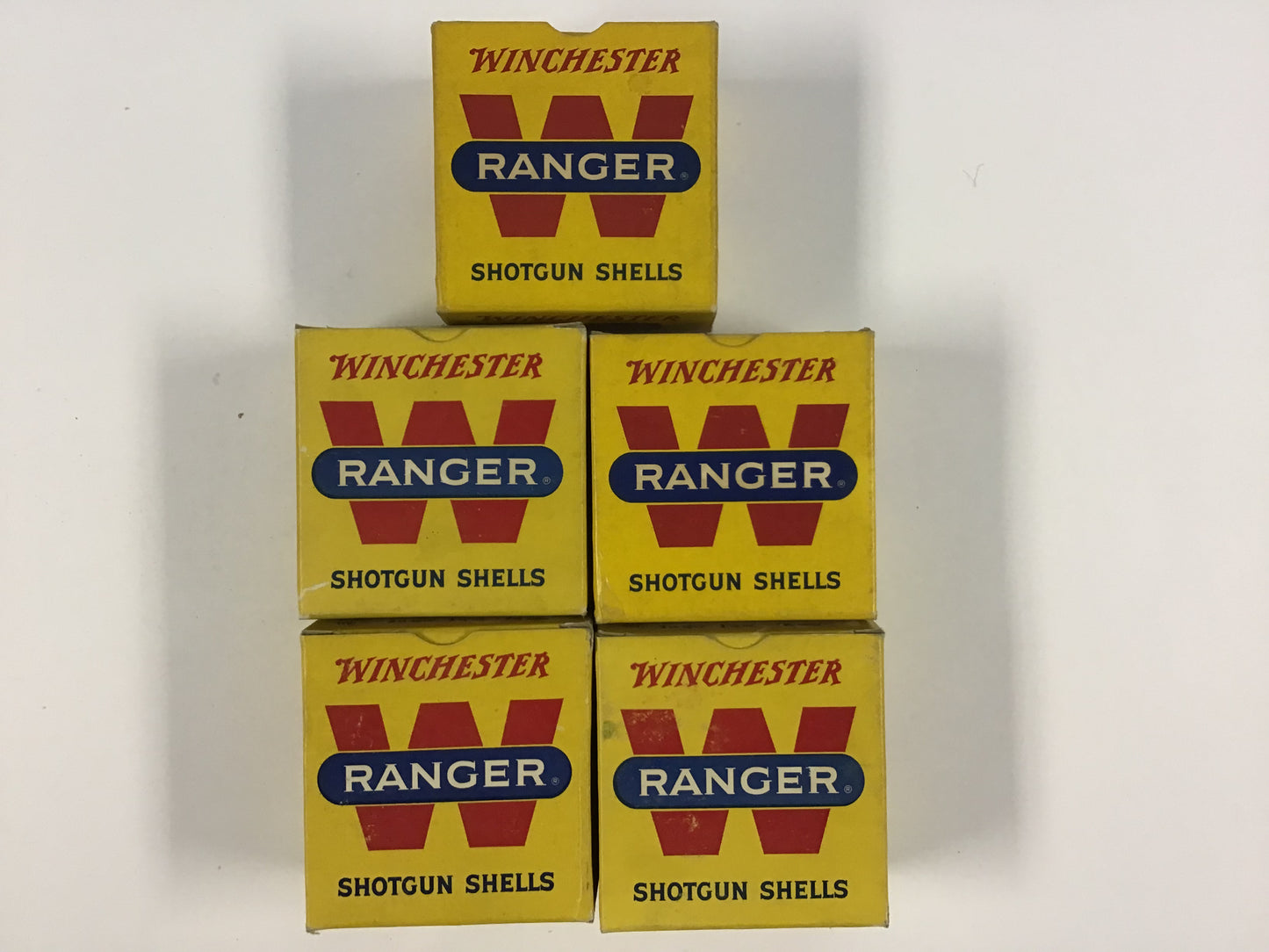 Winchester Ranger 12 Gauge Shotgun Shell Box Lot – 5 Empty Boxes