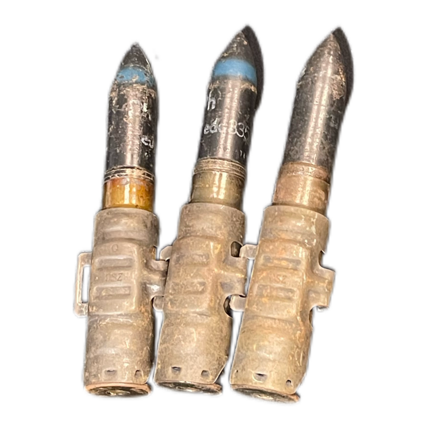 Inert WW2 German Luftwaffe MG151/20mm set of 3