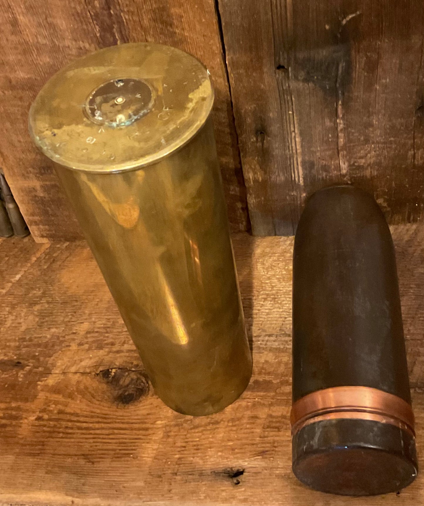 WWI US Produced British 18 Pounder Shell with Casing