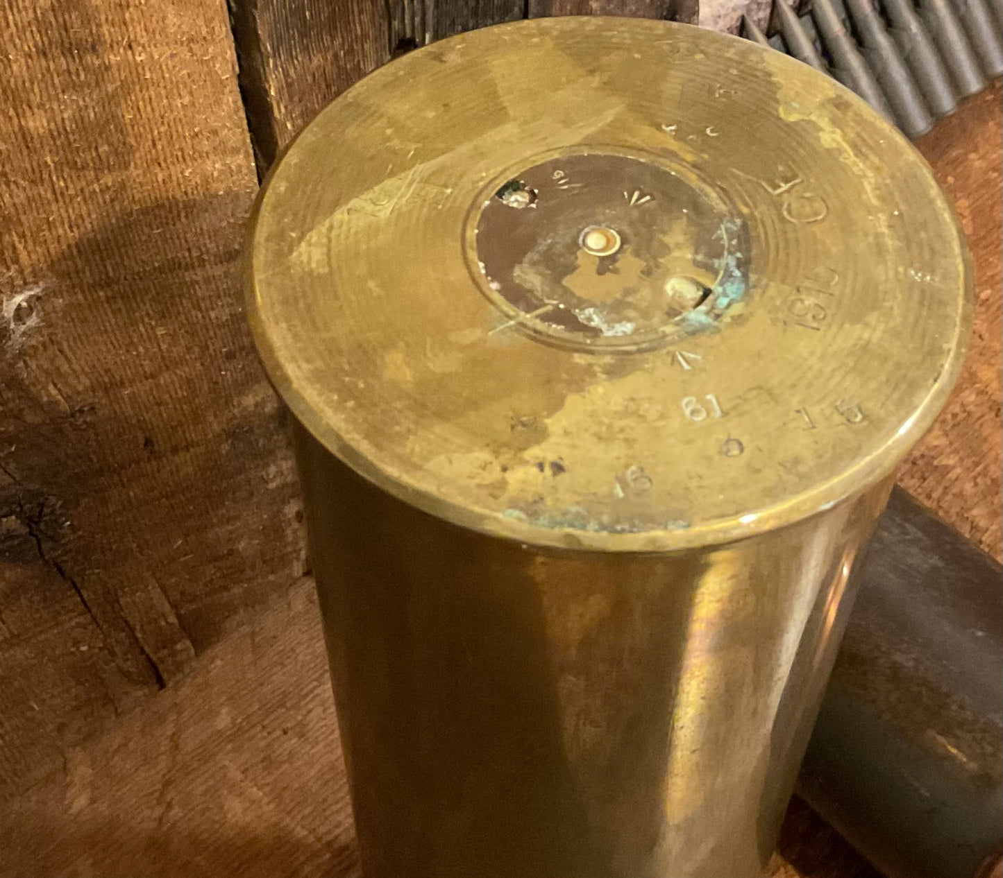 WWI US Produced British 18 Pounder Shell with Casing