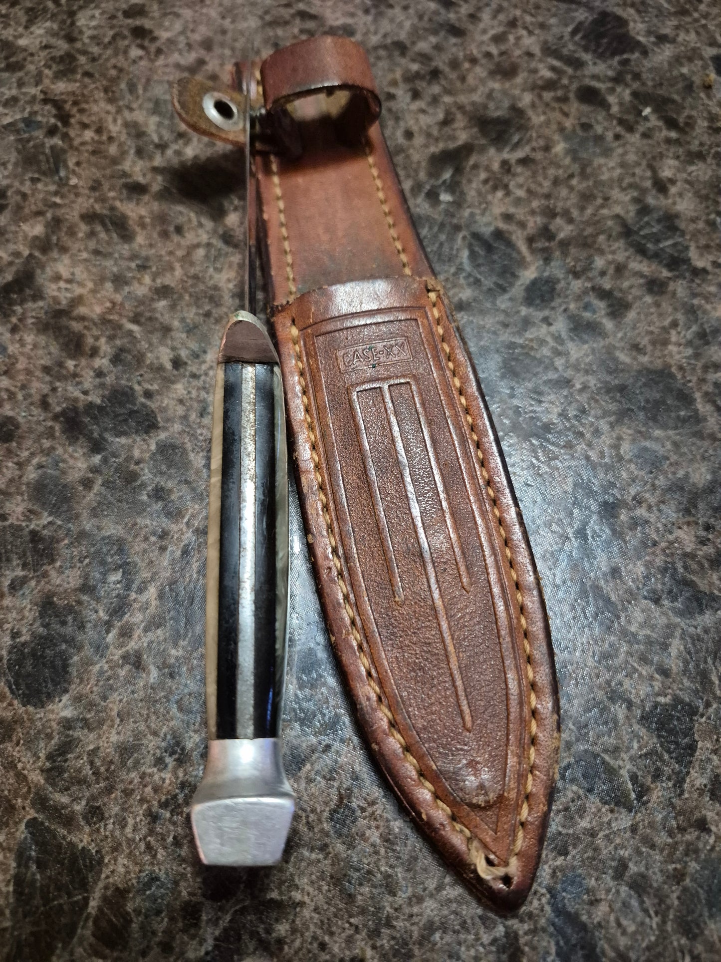 Vintage CASE Green Swirl Knife