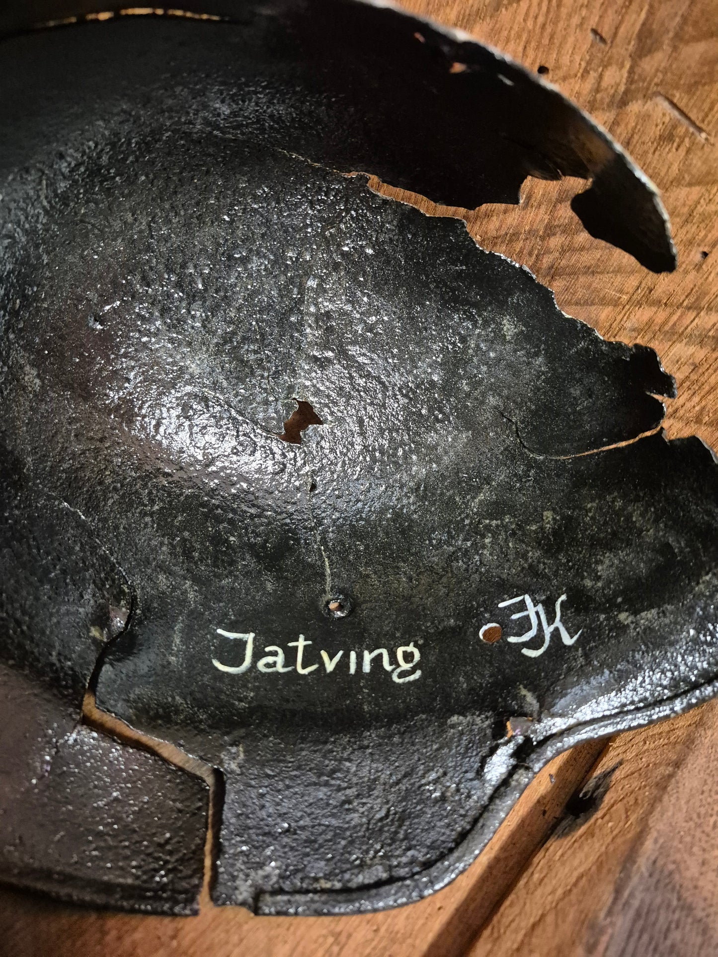Trench Art Signed Jatving JK