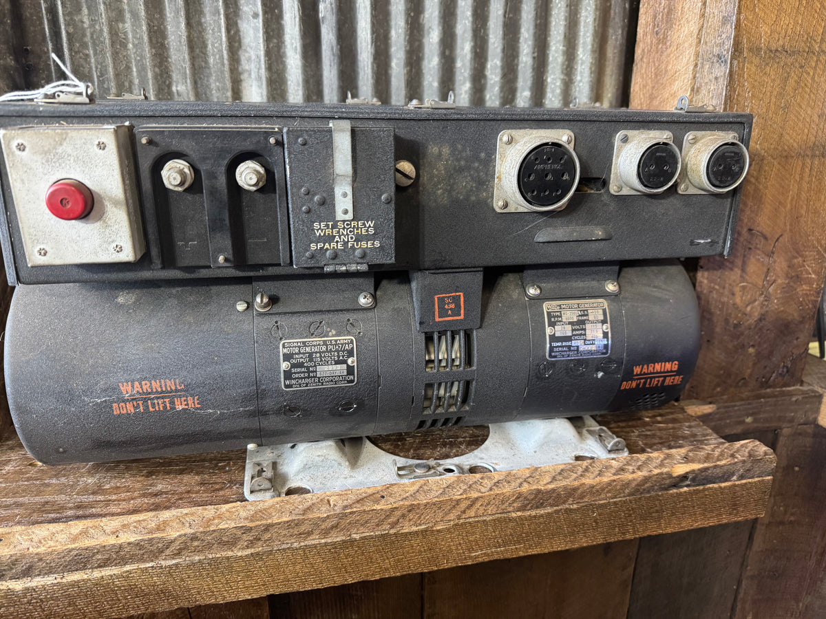 WWII B-29 Aircraft PU-7/AP Motor Generator – Wincharger / Zenith – U.S. Army Signal Corps