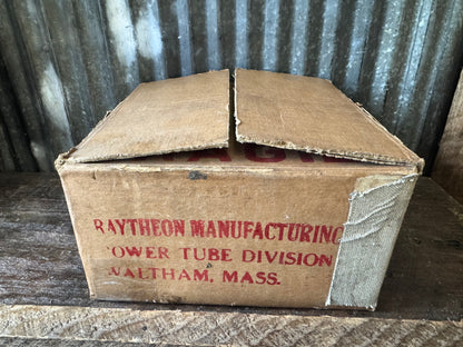 WWII Raytheon Vacuum Tube Display / Experimental Tube Assembly w/ Original Raytheon Box