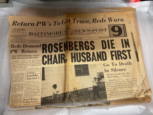 Baltimore News Post “Rosenbergs”