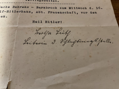 Elisabeth Barnbrock 1936 NS-Frauenschaft Dispute Archive-Hamburg-Wellingbuttel-Named WWII German Document Group