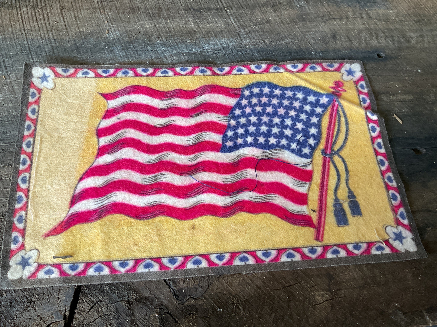 WWI Tobacco Felt Flag (approx 6x9)