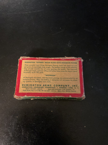 Vintage Remington Express 12 Gauge Rifled Slugs — Full Box of 5