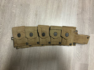 Original WWII U.S. Army M1923 Garand Cartridge Belt- Hinson & Mgf. Co.-Dated 1943