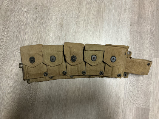 Original WWII U.S. Army M1923 Garand Cartridge Belt- Hinson & Mgf. Co.-Dated 1943
