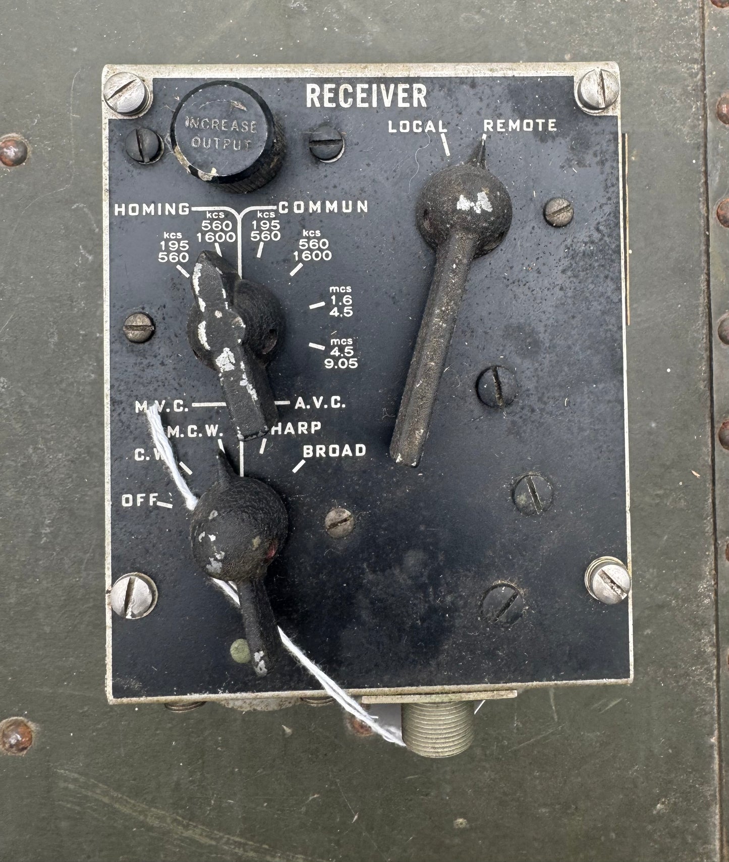 WWII U.S. Navy Operator’s Control Box – Type CRV-23256