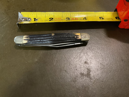 Vintage Queen #66 Muskrat Folding Keychain Knife