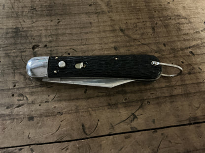 Vintage Schrade-Walden Automatic Switchblade Knife Pair-Walden, NY, USA-Matching Push Button Automatics