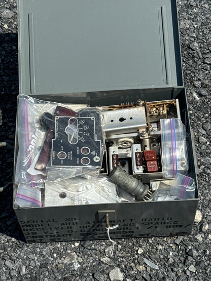 WWII U.S. Navy ARB Aircraft Radio Receiver Operating Spares Kit with Original Contents