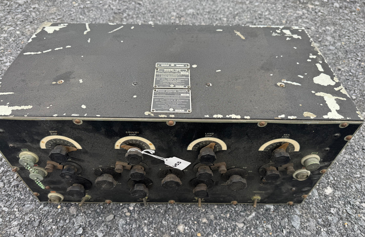 WWII U.S. Navy Detrola Model 15C Radar Operator Trainer