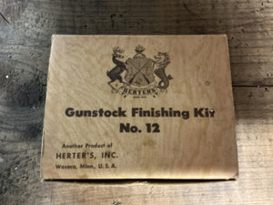 Vintage Herter’s Gunstock Finishing Kit No. 12-Original Box, Waseca, Minnesota