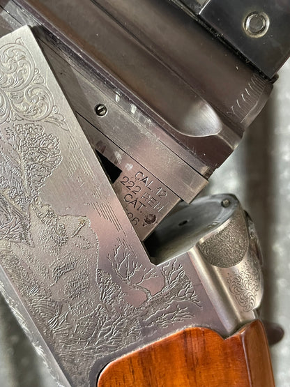 Italian Combination Gun – 12 Gauge Over .222 Remington – Arms Sport Import – Burris Scope