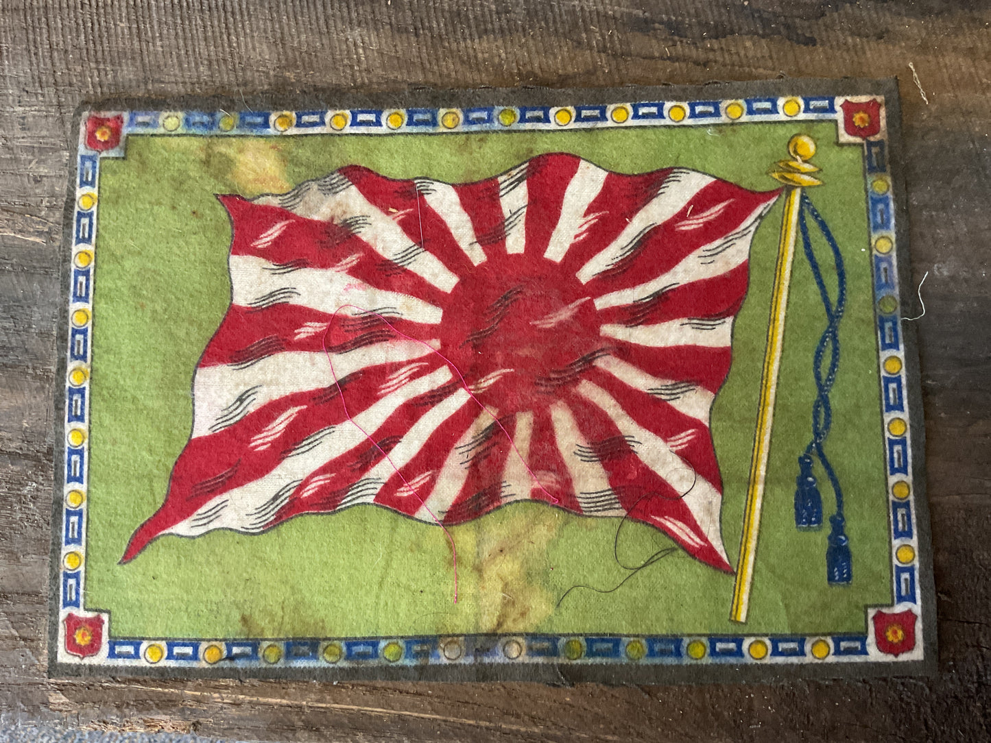 WWI Tobacco Felt Flag (approx 11x8)