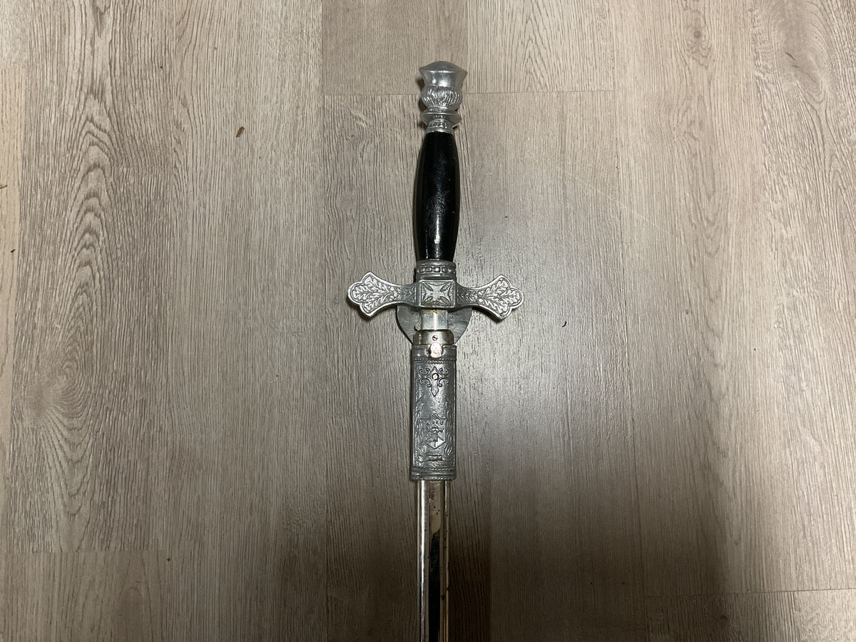Vintage Knights of Columbus Ceremonial Sword w/ Metal Scabbard