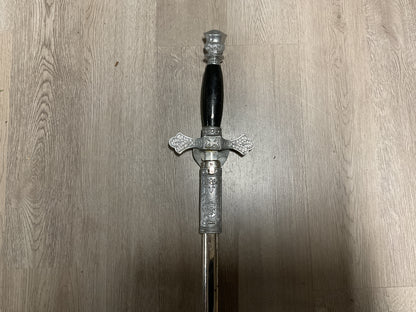 Vintage Knights of Columbus Ceremonial Sword w/ Metal Scabbard
