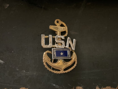 WWII Era USN Navy Chief Petty Officer Son in Service Sweetheart Pin Marked: RO