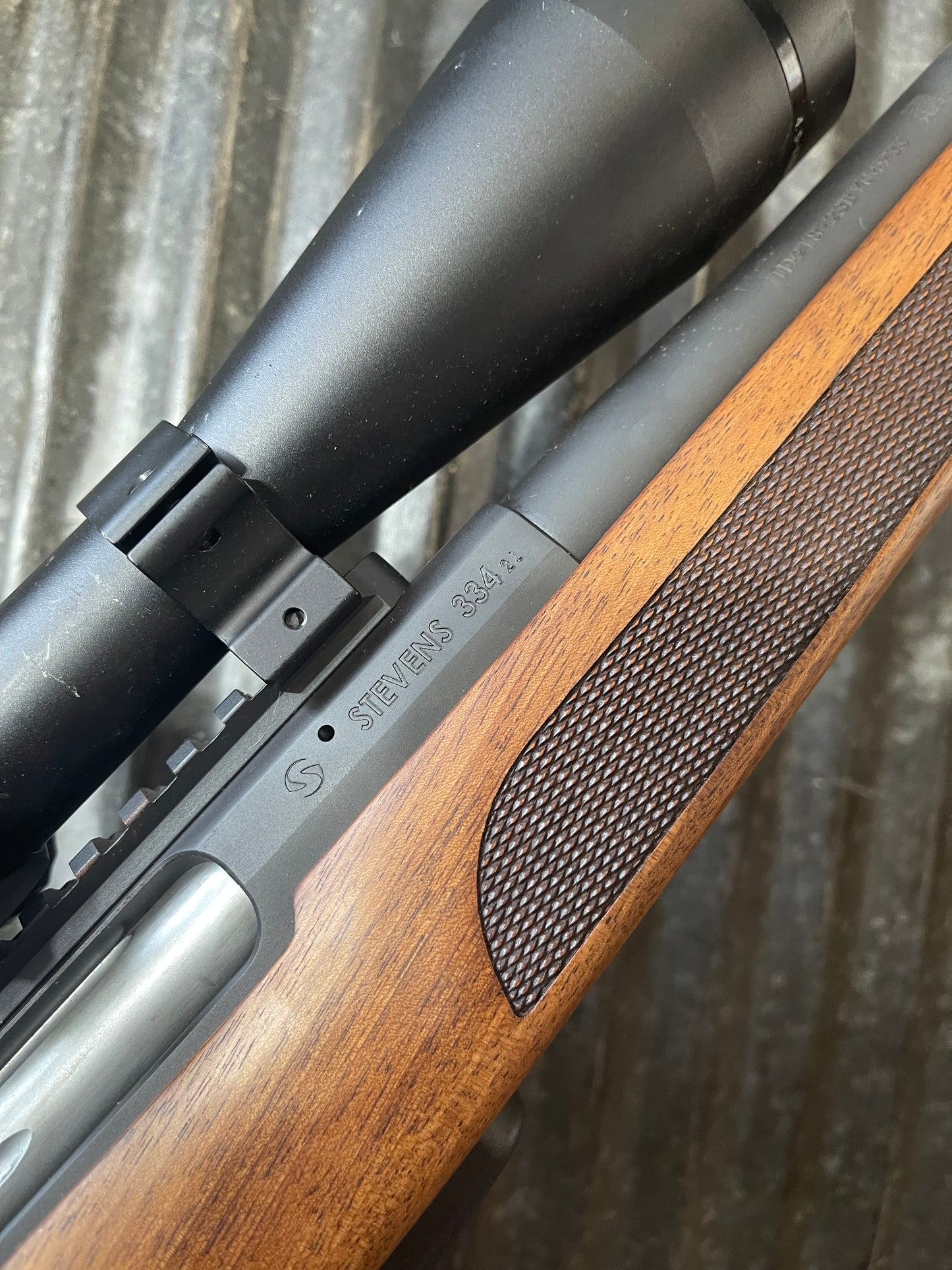 Layaway For TT          Stevens 334 Walnut – 6.5 Creedmoor – Leupold Mark 4 Scope