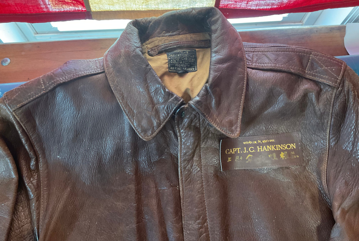 US A-2 Flight Jacket-Original-WWII-Captain Hankinson