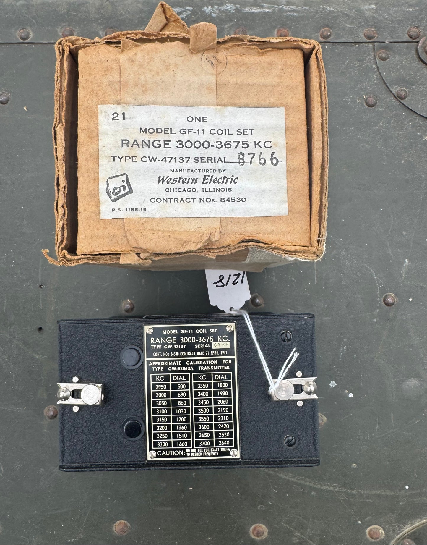 WWII/U.S. Navy GF-11 Coil Set & Container