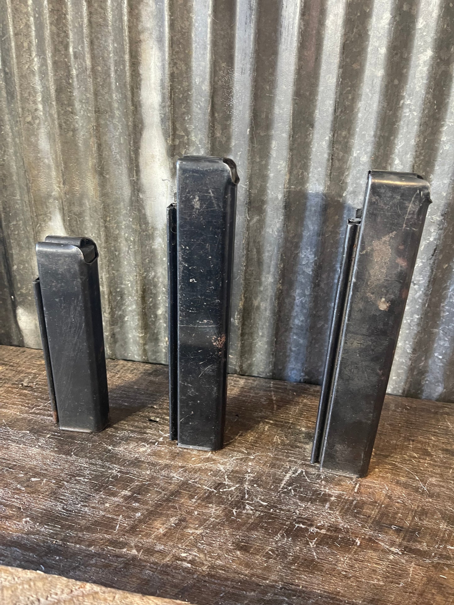 WWII Thompson Submachine Gun Magazine Lot – Seymour Products Co. – (2) 30-Round & (1) 20-Round Magazine