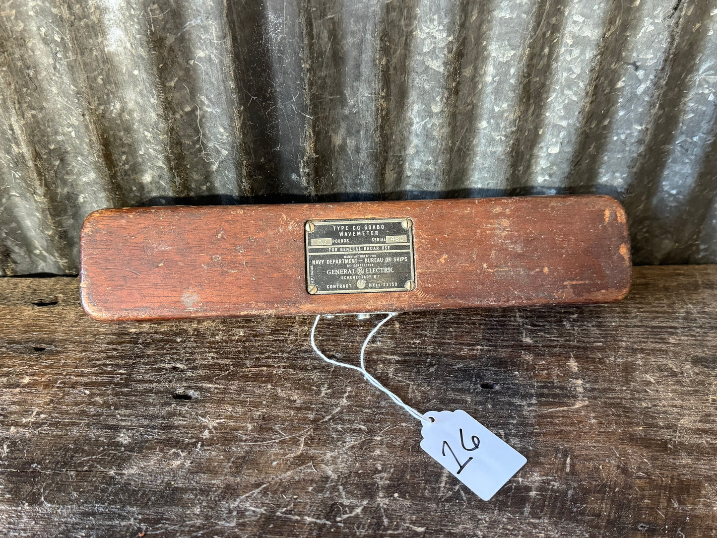 U.S. Navy Type CG-60ABO General Radar Wavemeter – General Electric