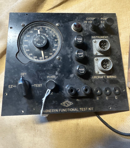 WWII Bendix/Pioneer Magnesyn Functional Test Kit Aircraft Instrument Synchronizer Tester