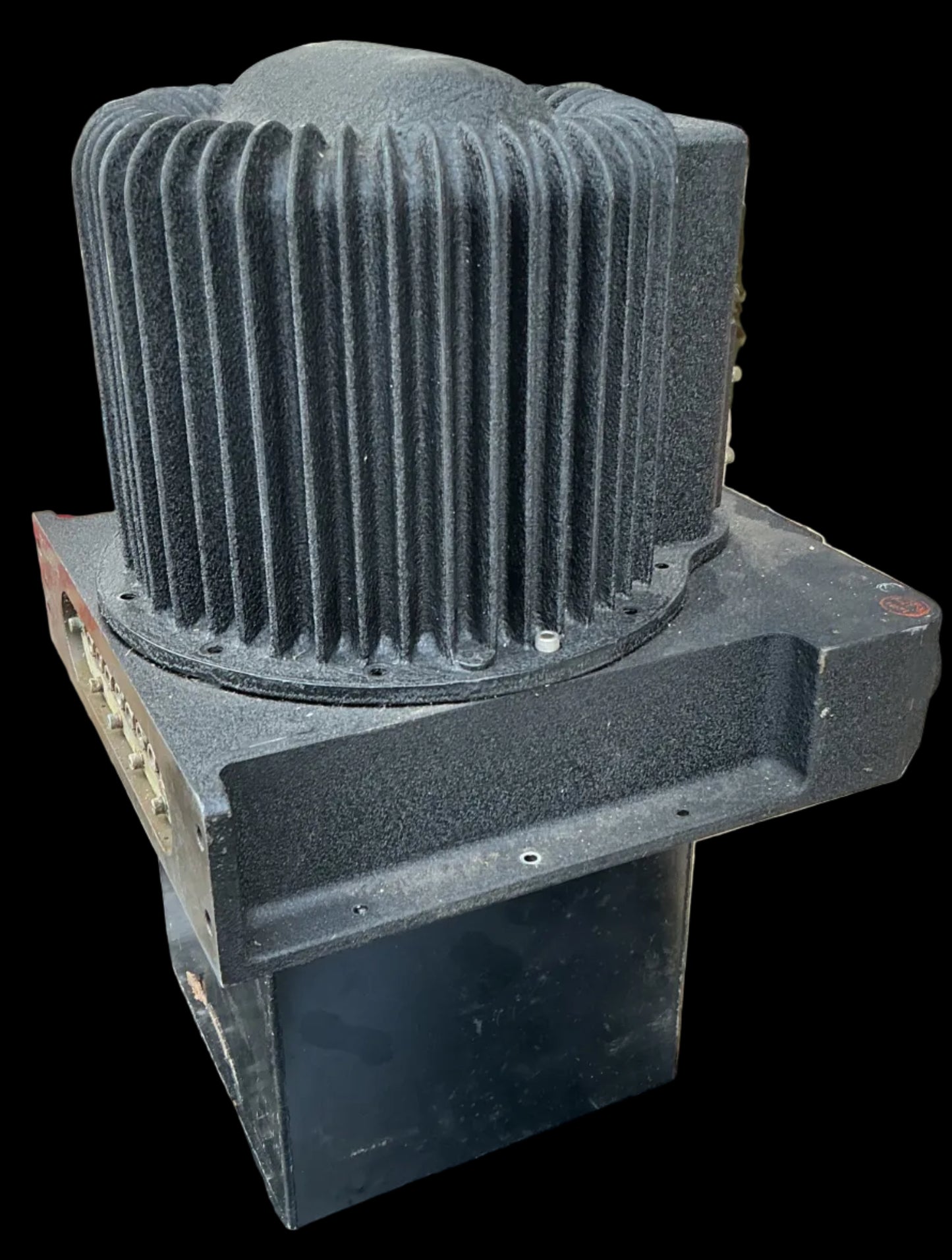 WWII U.S. Radar Magnetron / Transmitter Unit – Heavy Finned Assembly – High Voltage RF Component