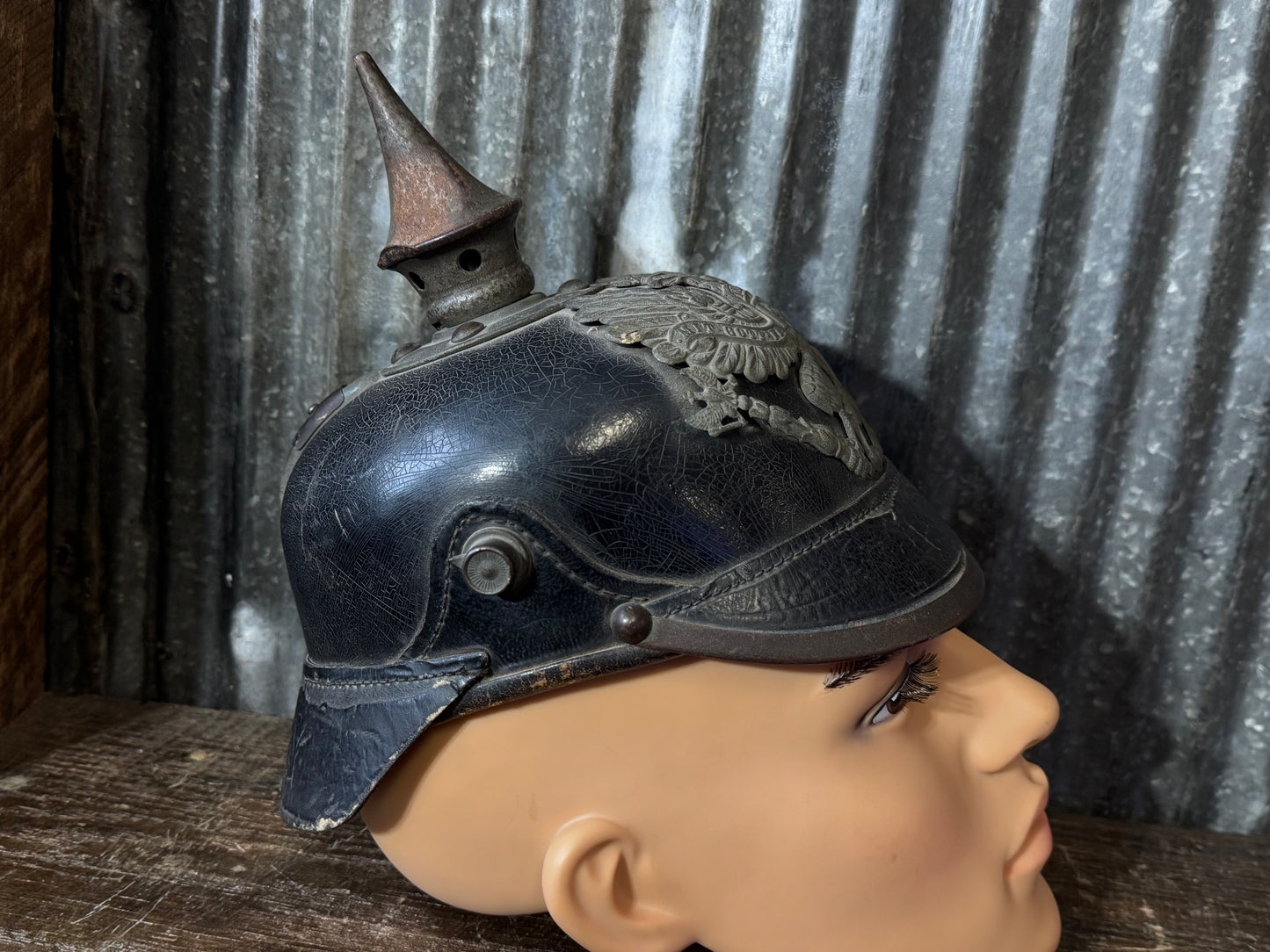 Original Imperial German Prussian Pickelhaube Spike Helmet – Pre-WWI / WWI Era