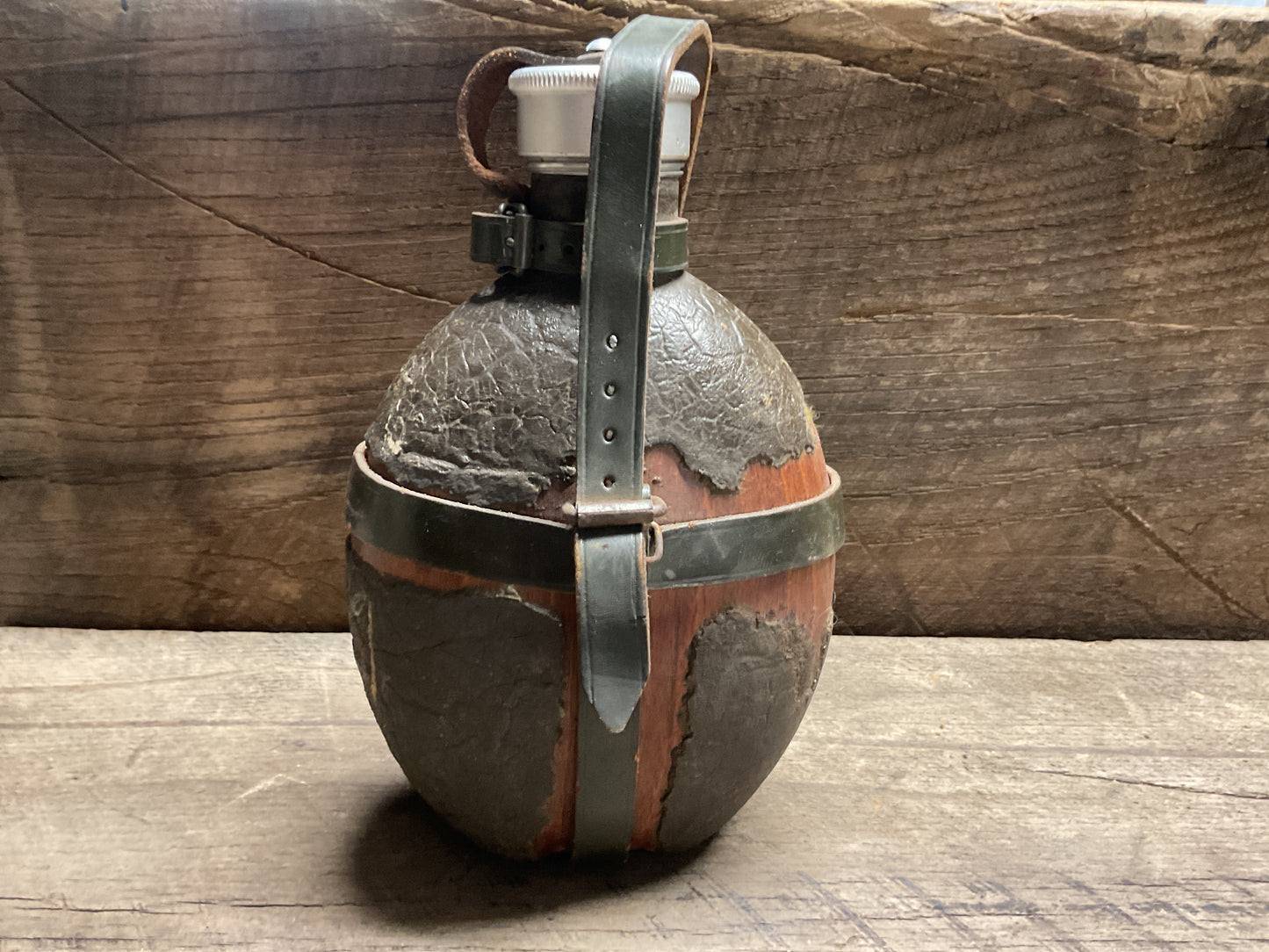 WWII German Afrika Korps Coconut Canteen