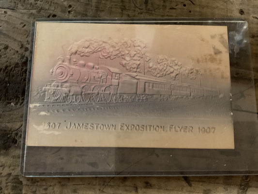 1907 Jamestown Exposition Embossed “Flyer” Train Postcard