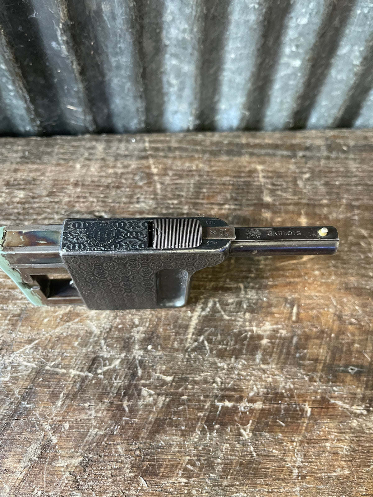French Le Gaulois No. 2 Engraved 8mm Palm Pistol – Antique